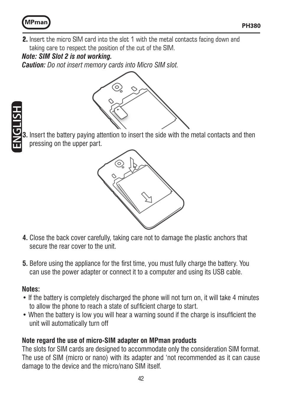 Mpman PH380 User Manual | Page 42 / 108