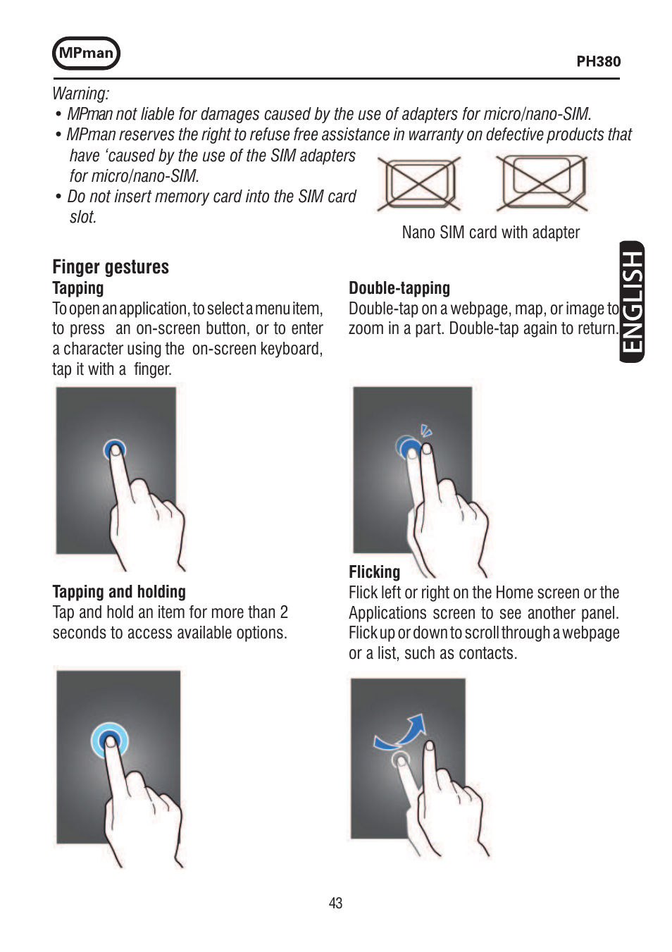 Mpman PH380 User Manual | Page 43 / 108