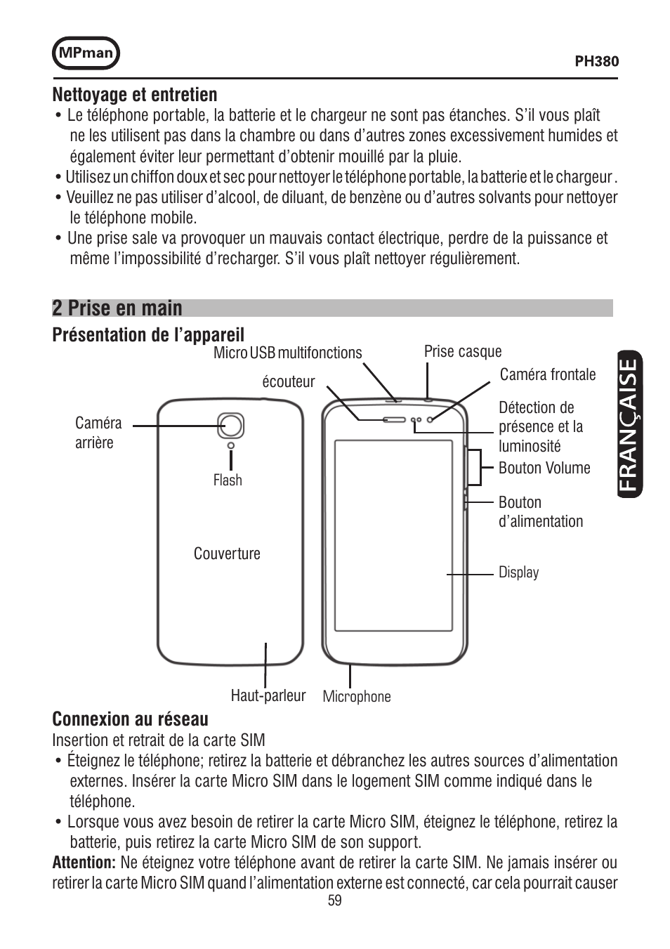 2 prise en main | Mpman PH380 User Manual | Page 59 / 108