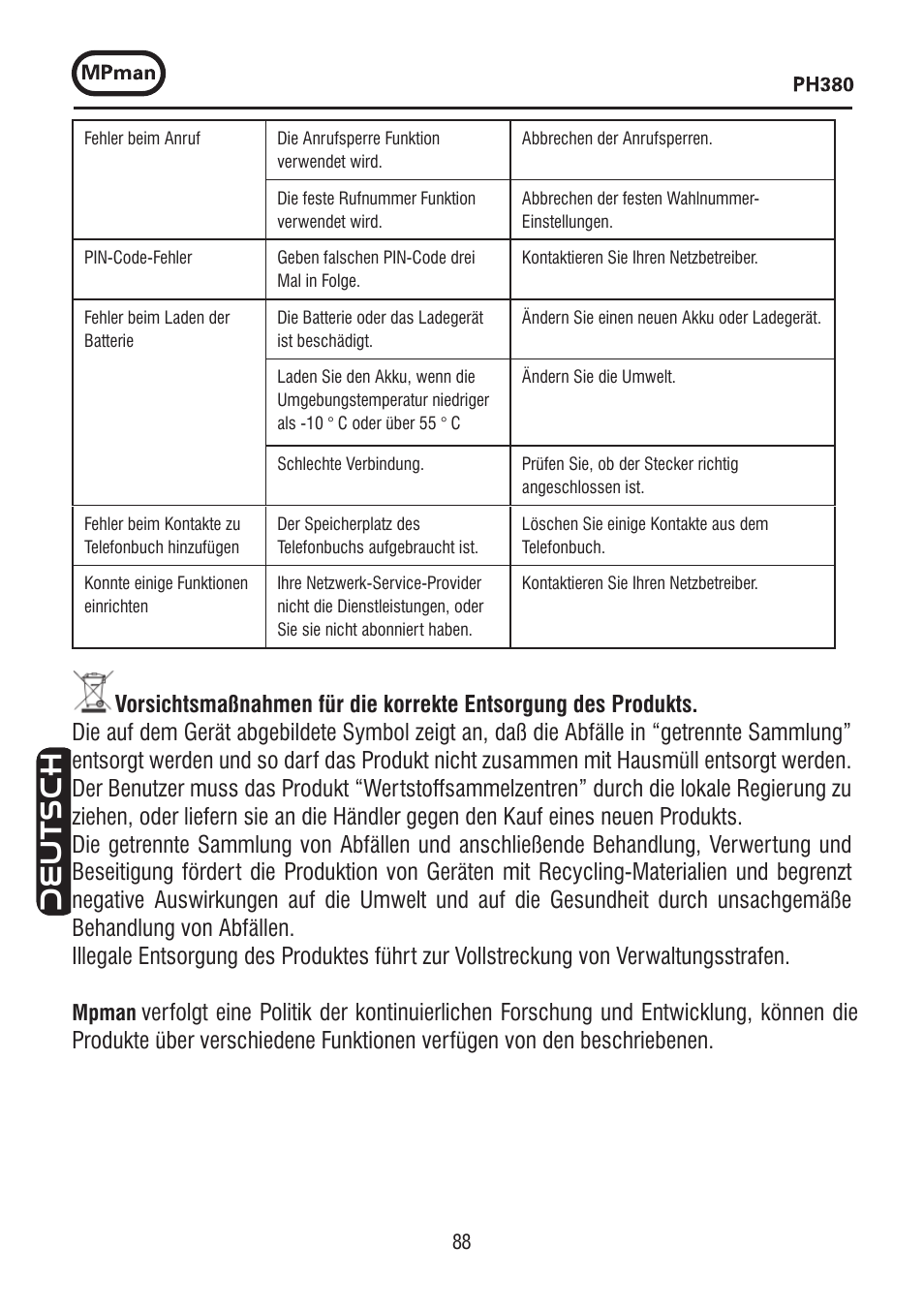 Mpman PH380 User Manual | Page 88 / 108