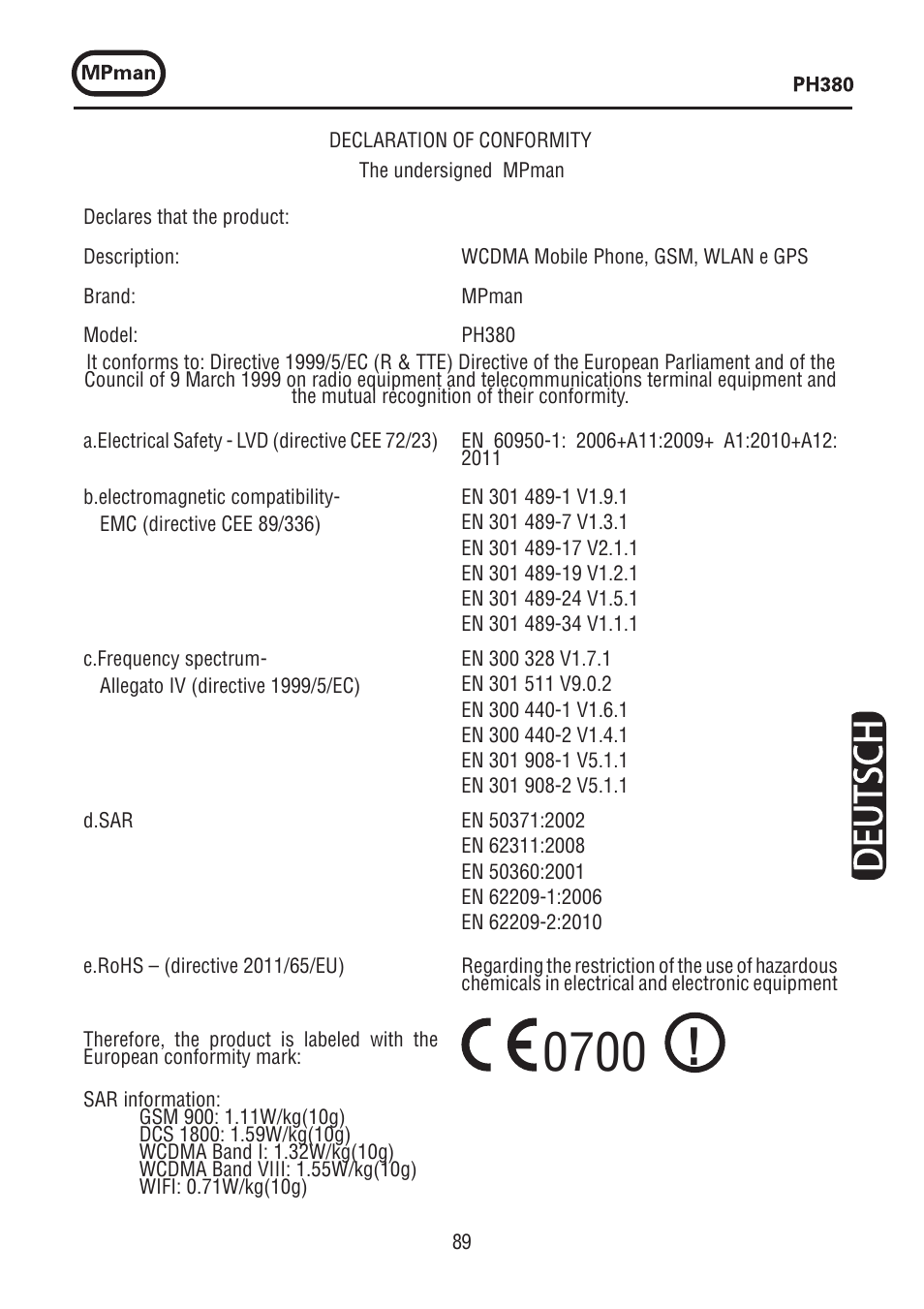 Mpman PH380 User Manual | Page 89 / 108