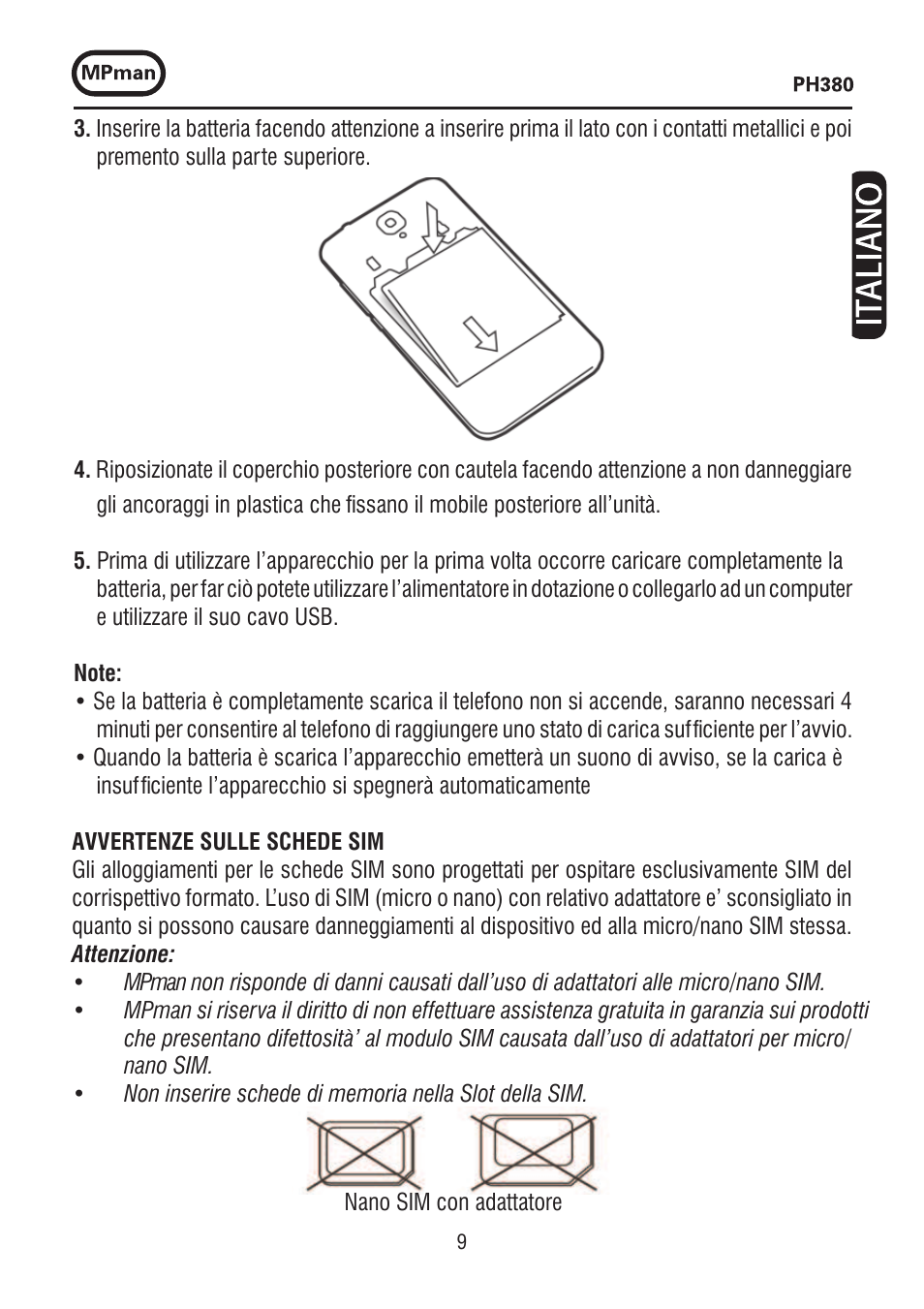 Mpman PH380 User Manual | Page 9 / 108