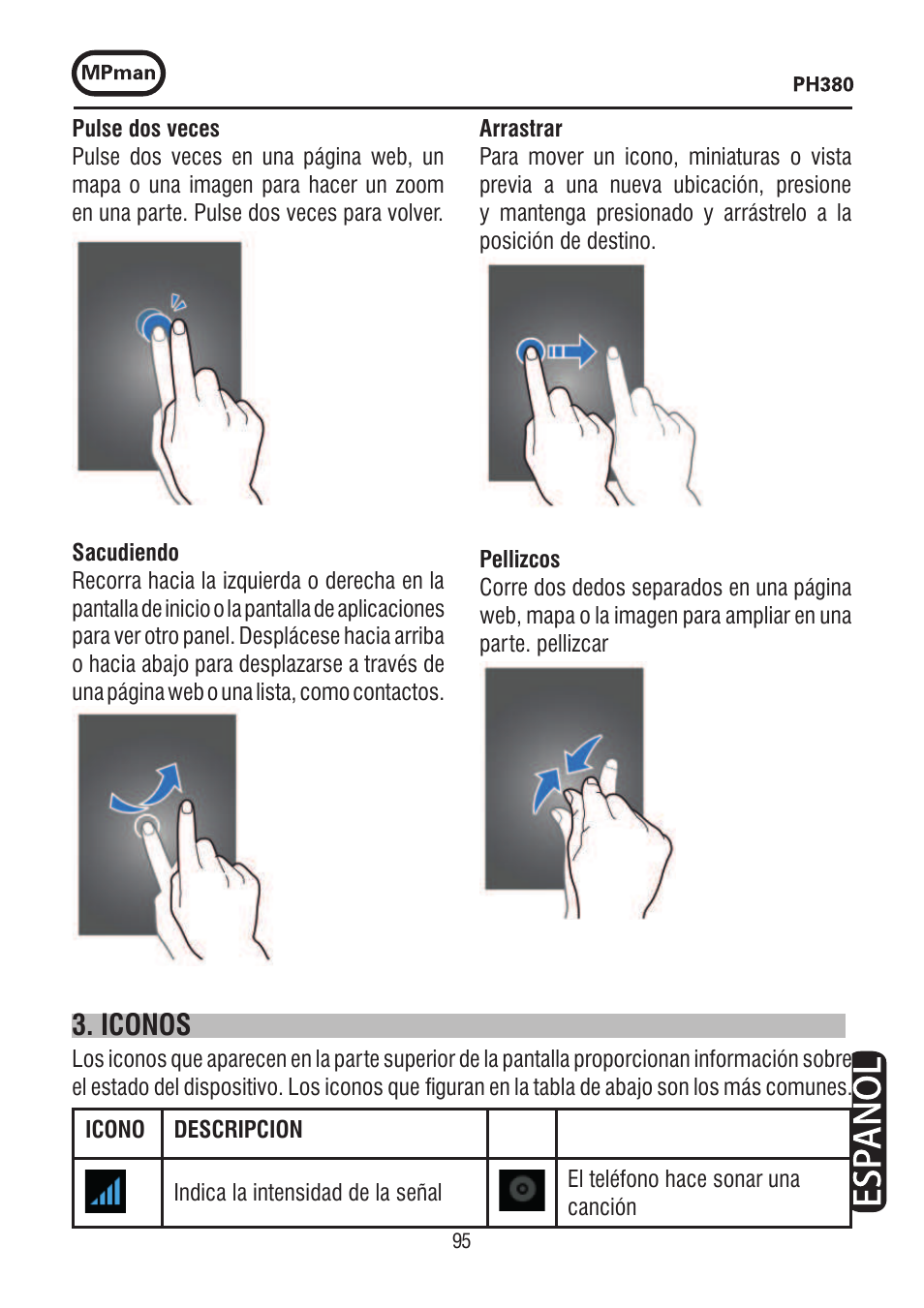 Iconos | Mpman PH380 User Manual | Page 95 / 108