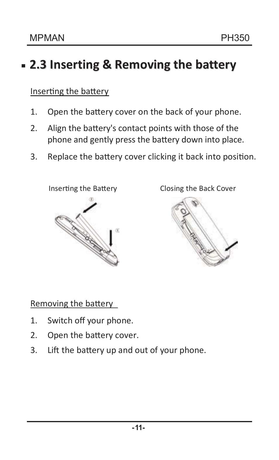 Mpman PH350 User Manual | Page 11 / 22