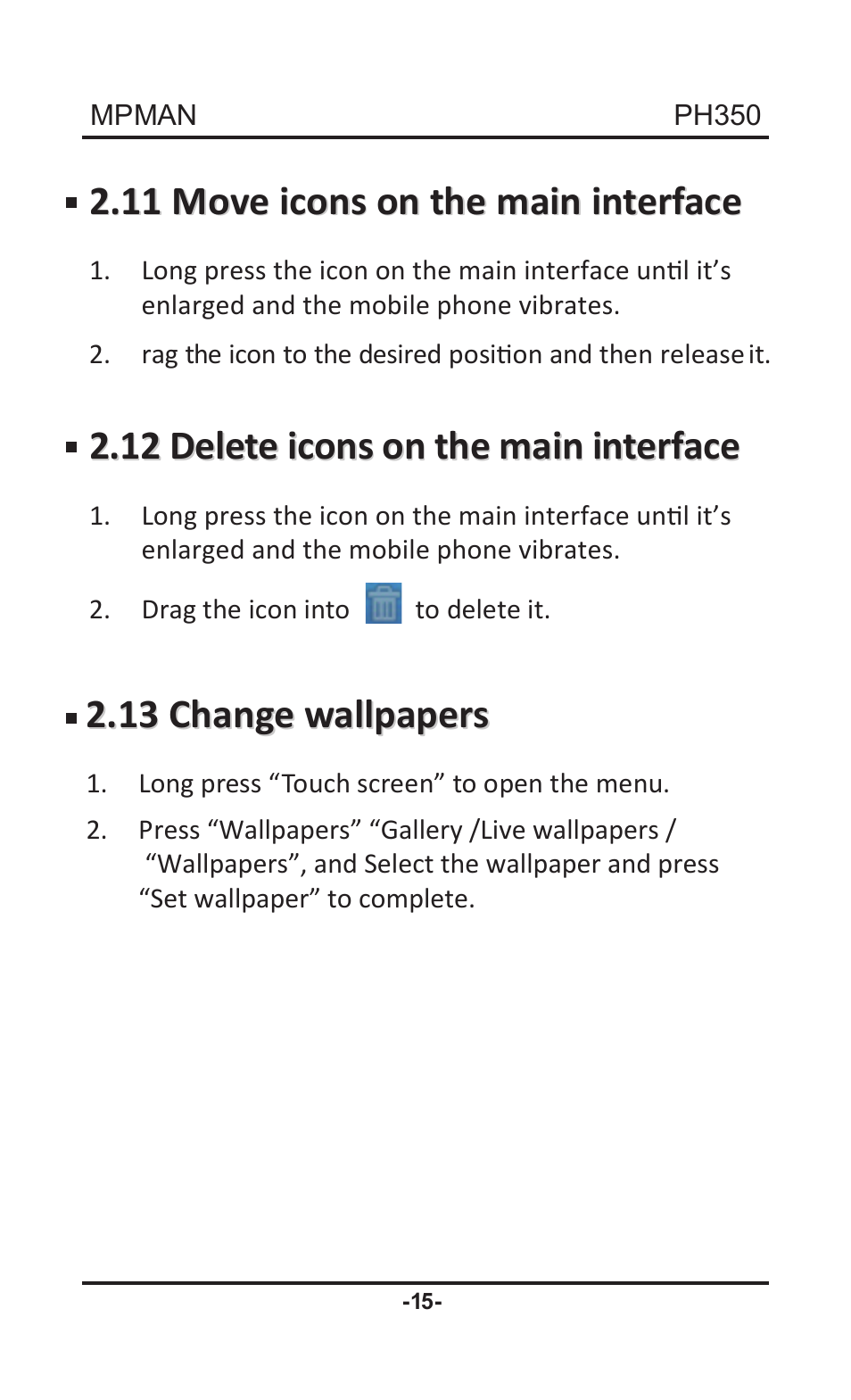 Mpman PH350 User Manual | Page 15 / 22