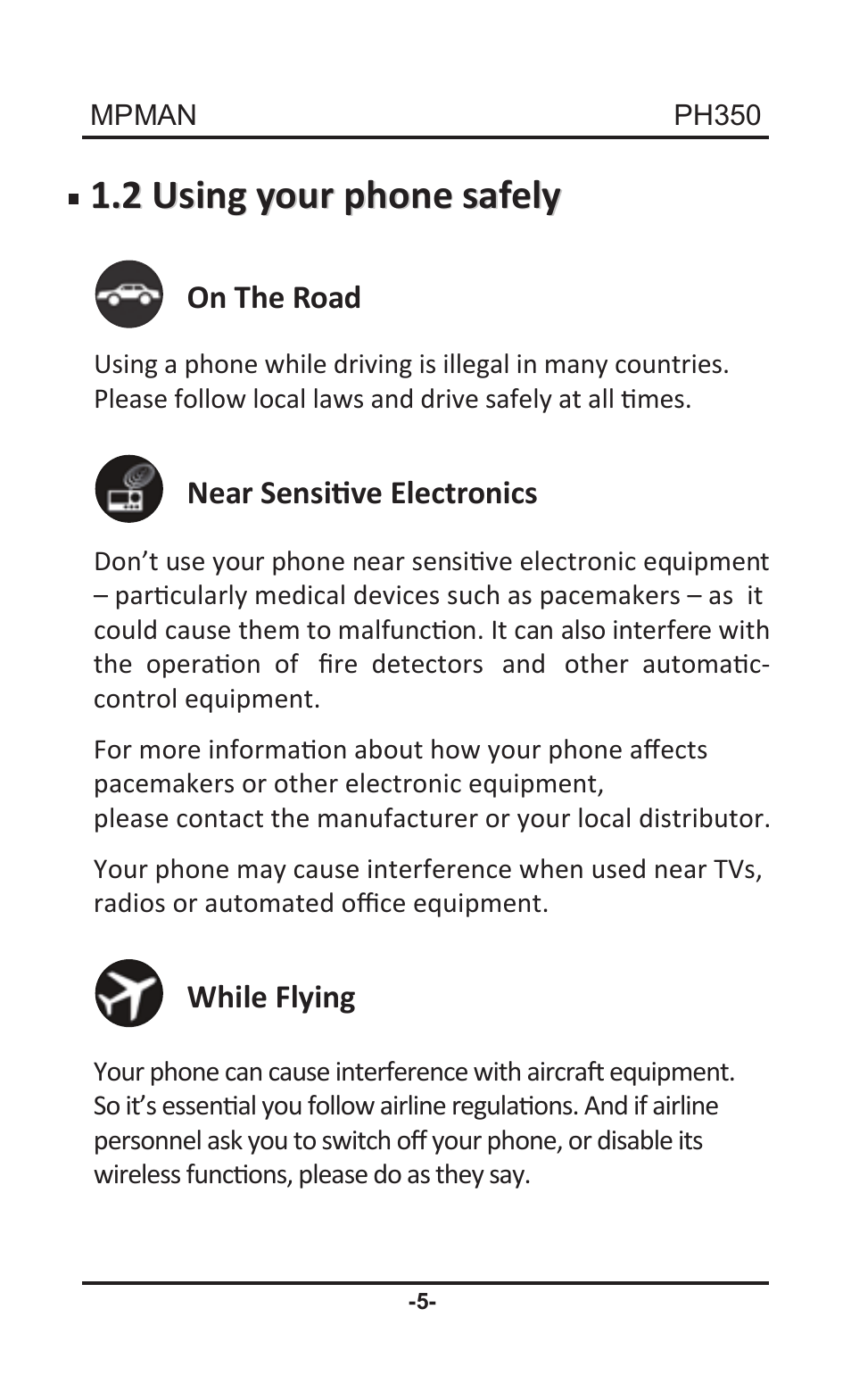 Mpman PH350 User Manual | Page 5 / 22