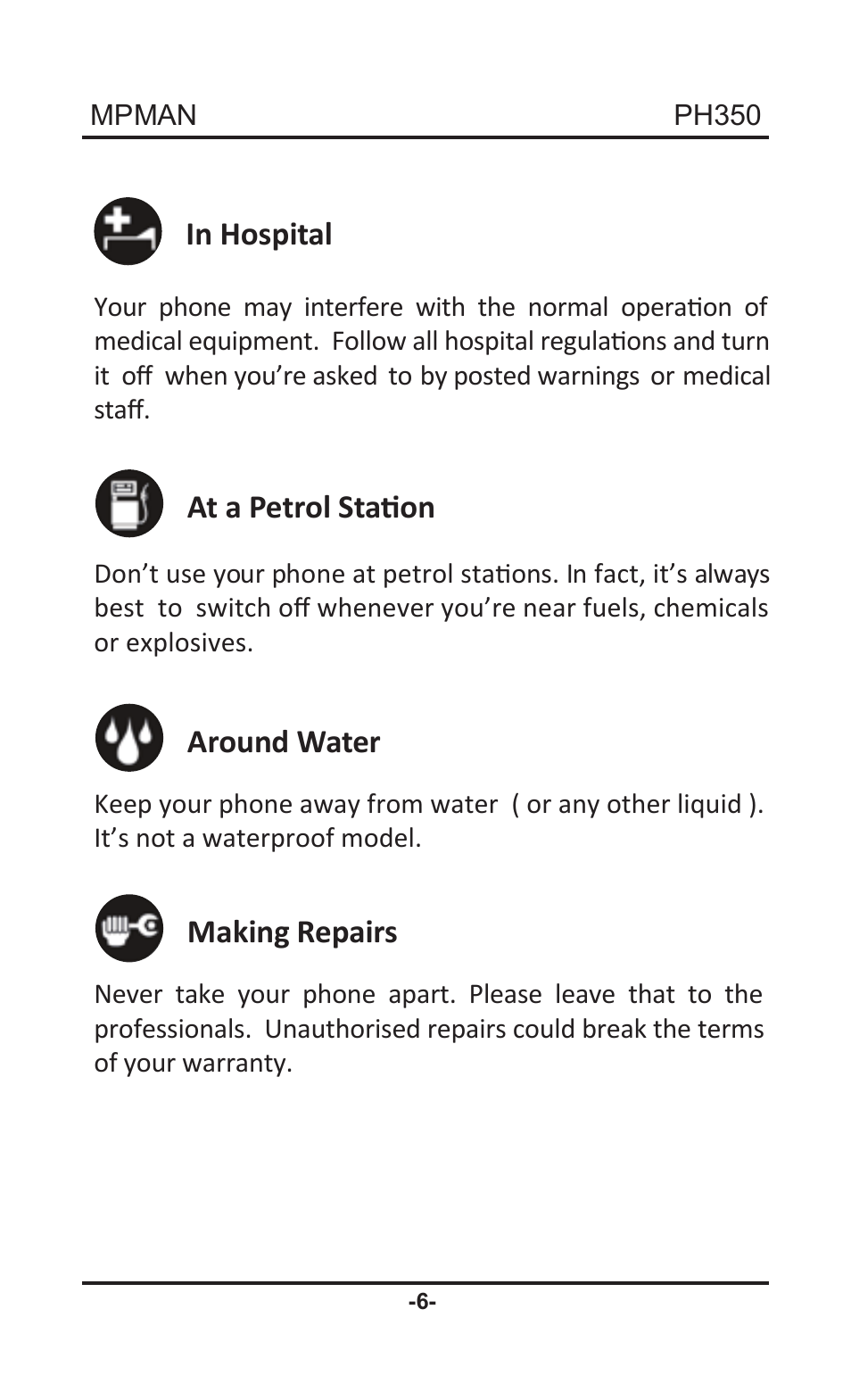 Mpman PH350 User Manual | Page 6 / 22