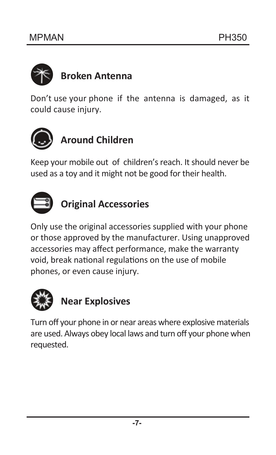 Mpman PH350 User Manual | Page 7 / 22