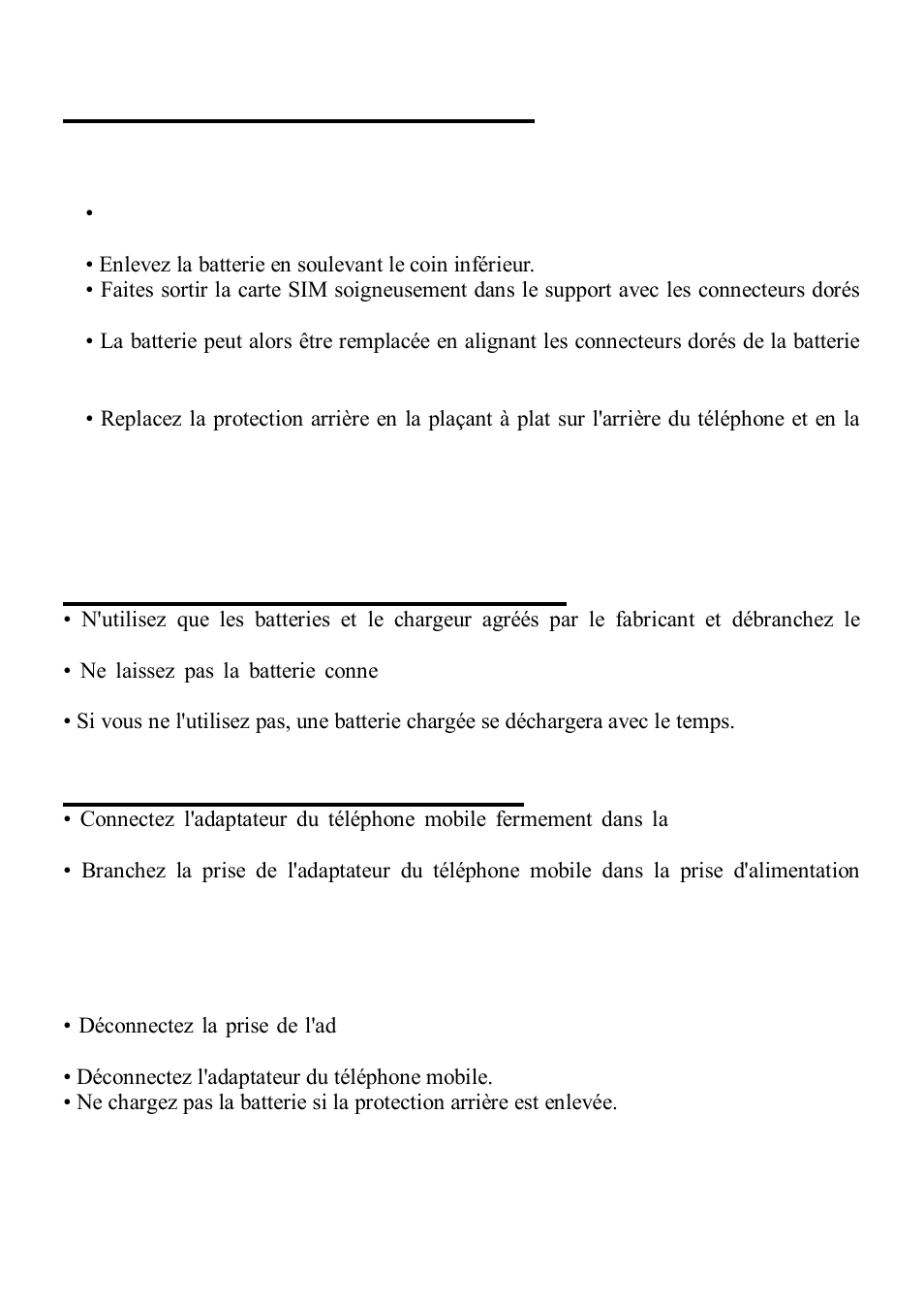 12 installation de la carte sim, Connaissance des batteries, Pour recharger la batterie | Mpman PH120S User Manual | Page 12 / 50