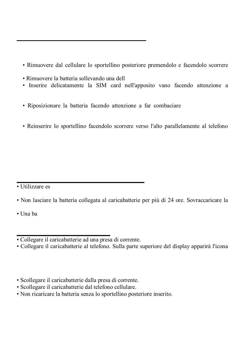 32 inserimento della sim card, Disposizioni per la batteria, Caricare la batteria | Mpman PH120S User Manual | Page 32 / 50