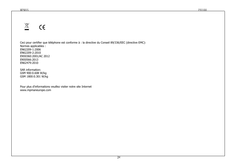Mpman PH100 User Manual | Page 24 / 60