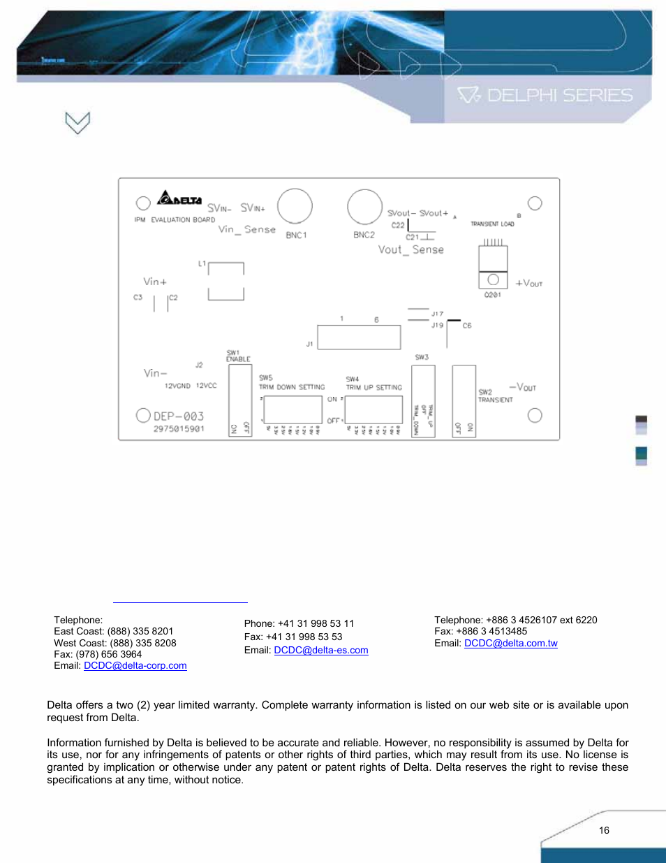 Appendix c - evaluation board layout (bottom view) | Delta Electronics IPM- C Series User Manual | Page 16 / 16