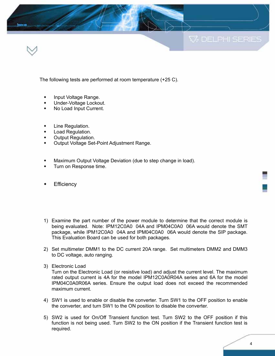 0 tests performed, St set-up | Delta Electronics IPM- C Series User Manual | Page 4 / 16