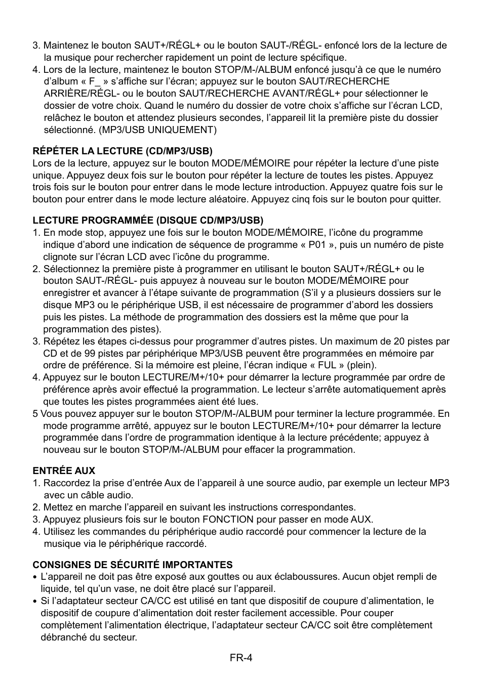 Mpman CSU484PLL User Manual | Page 11 / 36