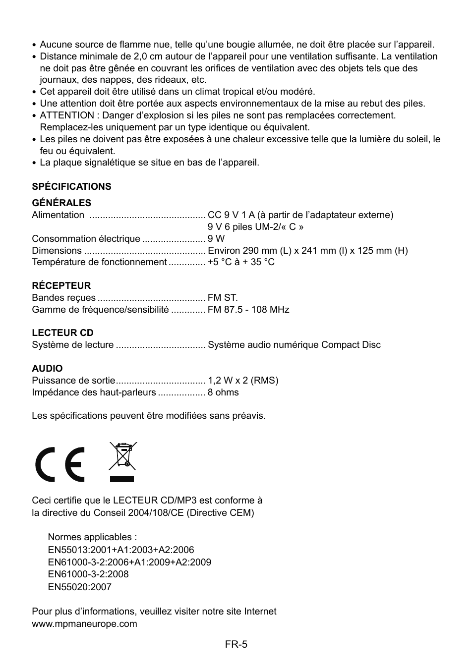 Mpman CSU484PLL User Manual | Page 12 / 36
