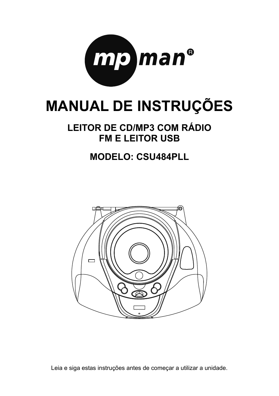 Manual de instruções, Leitor de cd/mp3 com rádio fm e leitor usb, Modelo: csu484pll | Mpman CSU484PLL User Manual | Page 31 / 36
