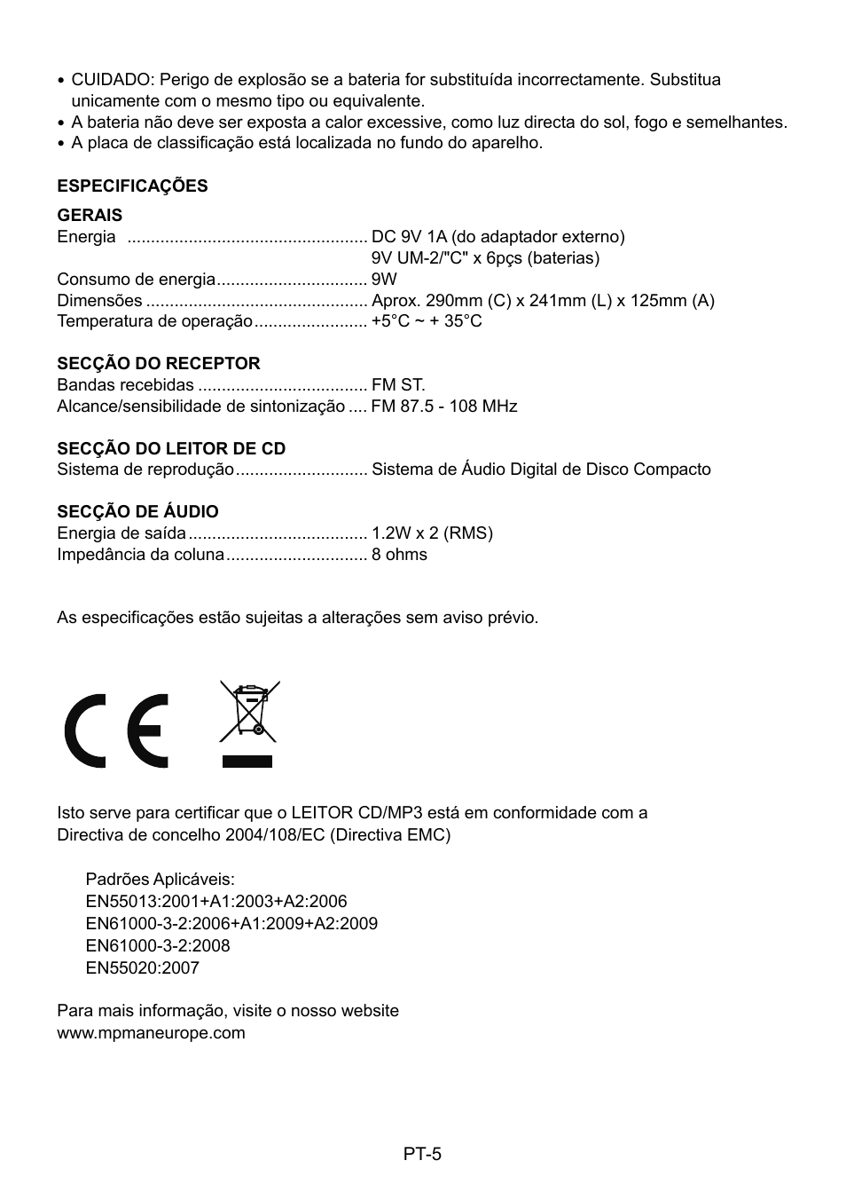 Mpman CSU484PLL User Manual | Page 36 / 36