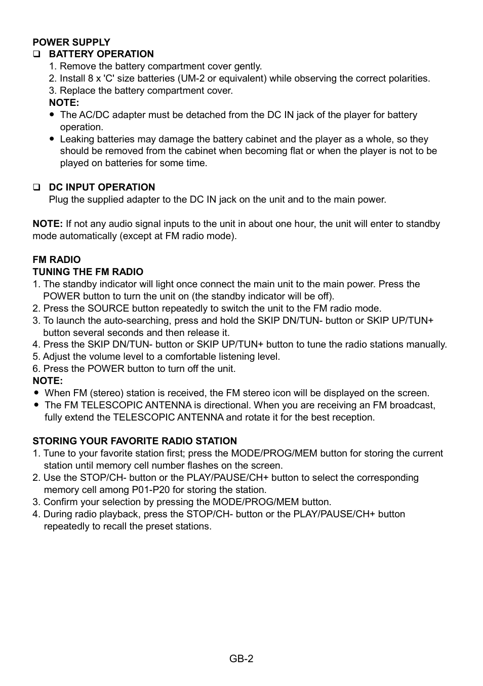 Mpman CSU602PLL User Manual | Page 3 / 36