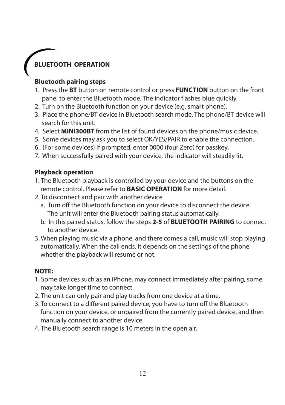 Mpman MINI300BT User Manual | Page 13 / 116