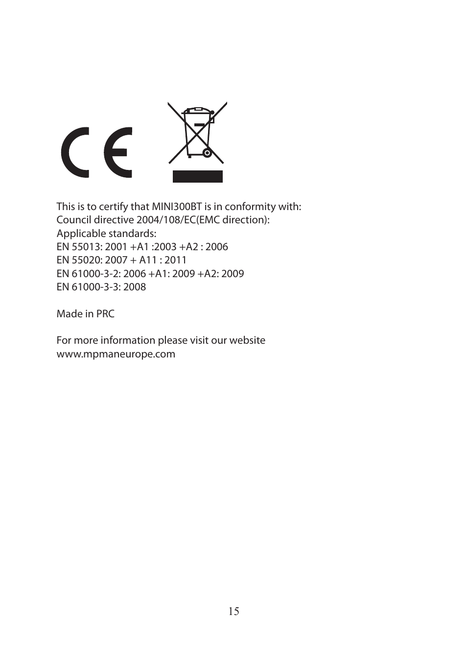 Mpman MINI300BT User Manual | Page 16 / 116