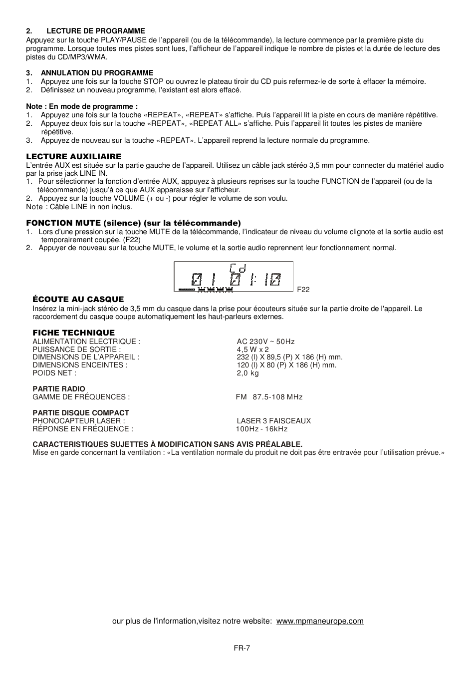 Mpman XRM34 User Manual | Page 16 / 50