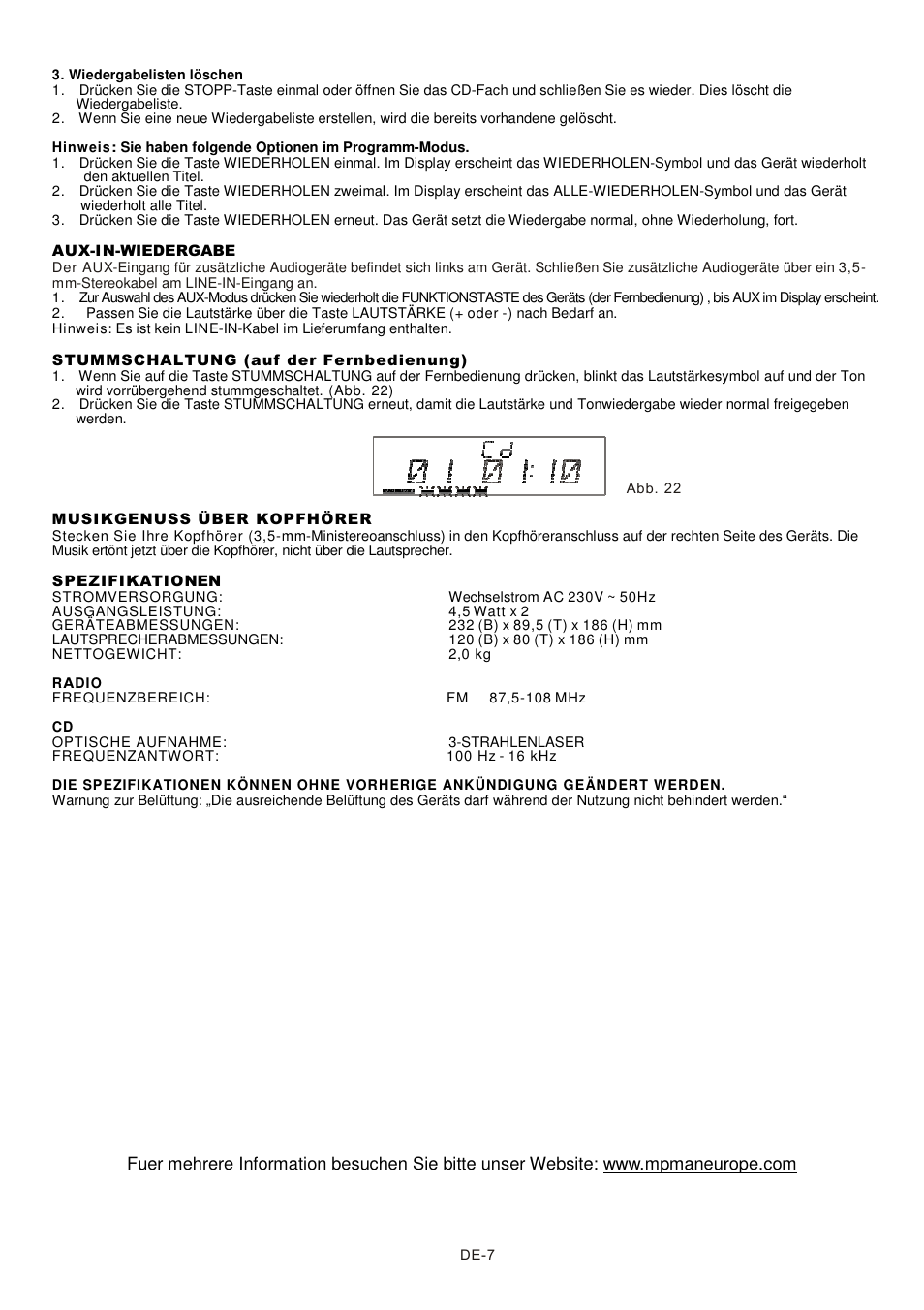 Mpman XRM34 User Manual | Page 24 / 50