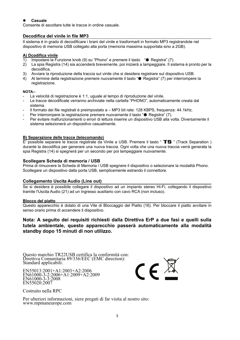 Mpman TR22 USB User Manual | Page 20 / 35