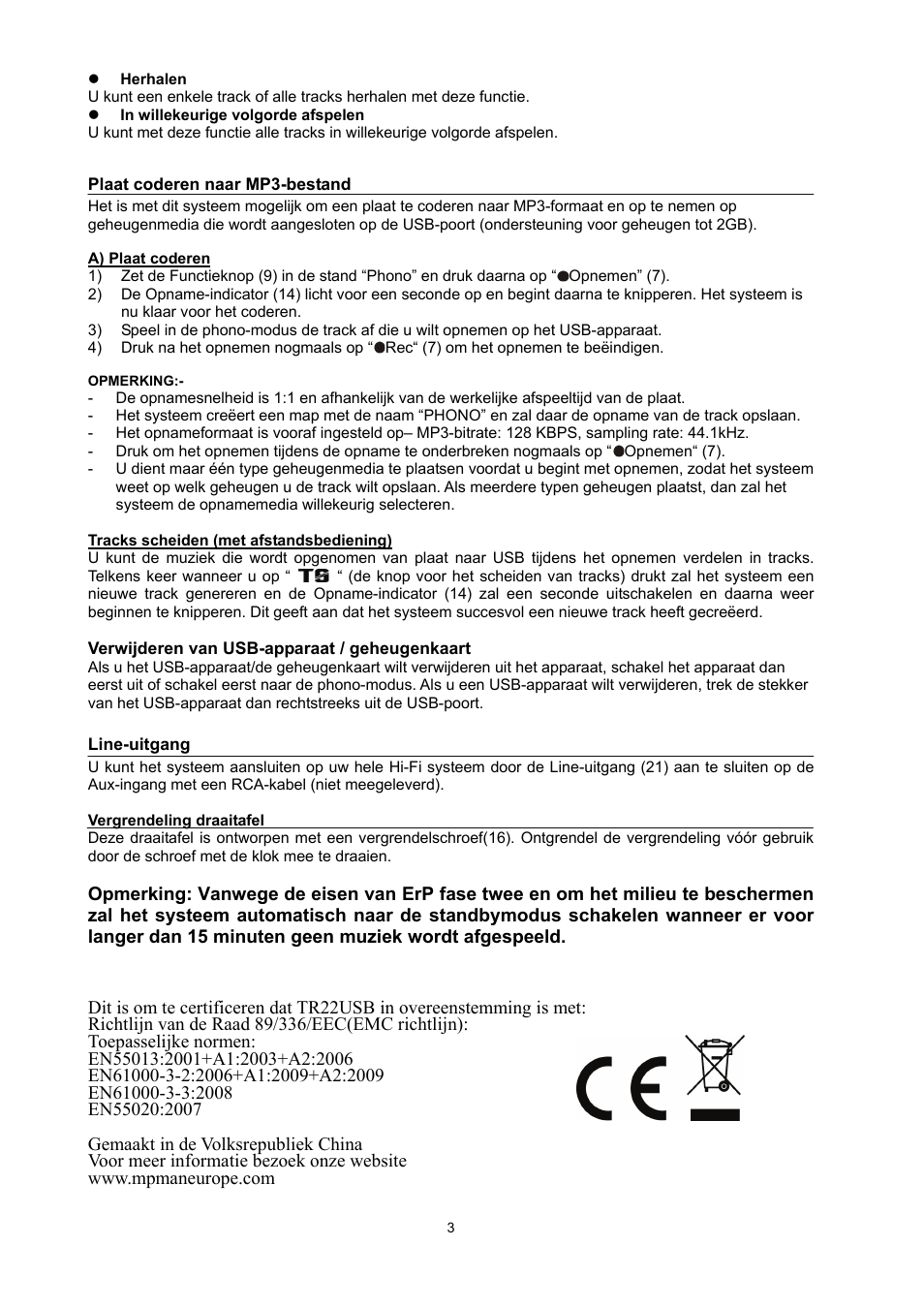 Mpman TR22 USB User Manual | Page 25 / 35