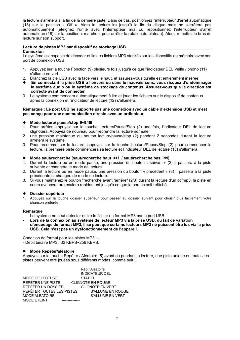 Mpman TR22 USB User Manual | Page 9 / 35
