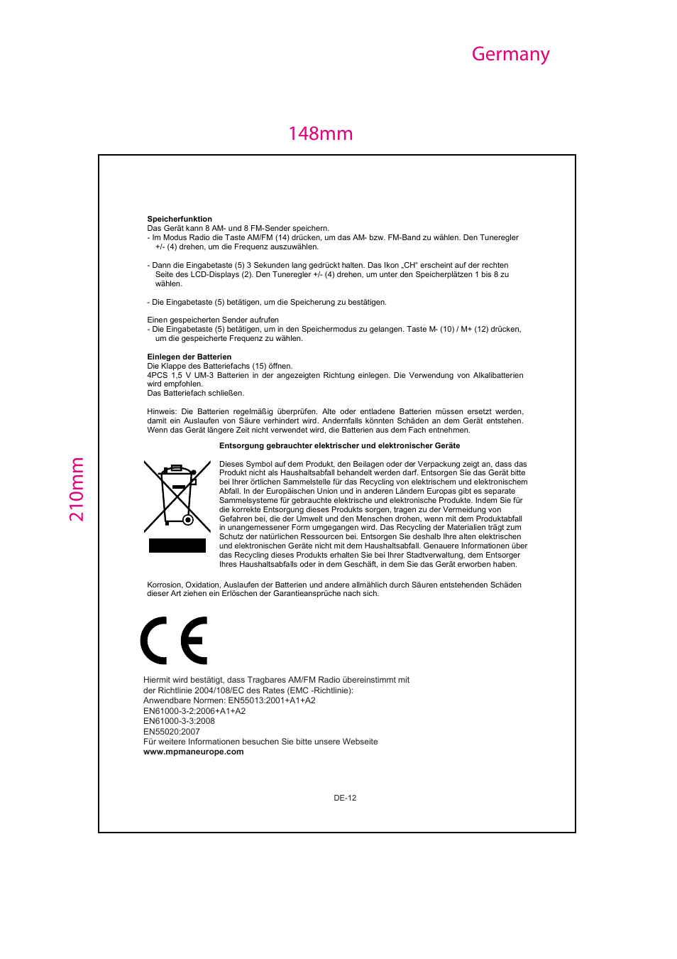 Mpman RPS700 User Manual | Page 13 / 25