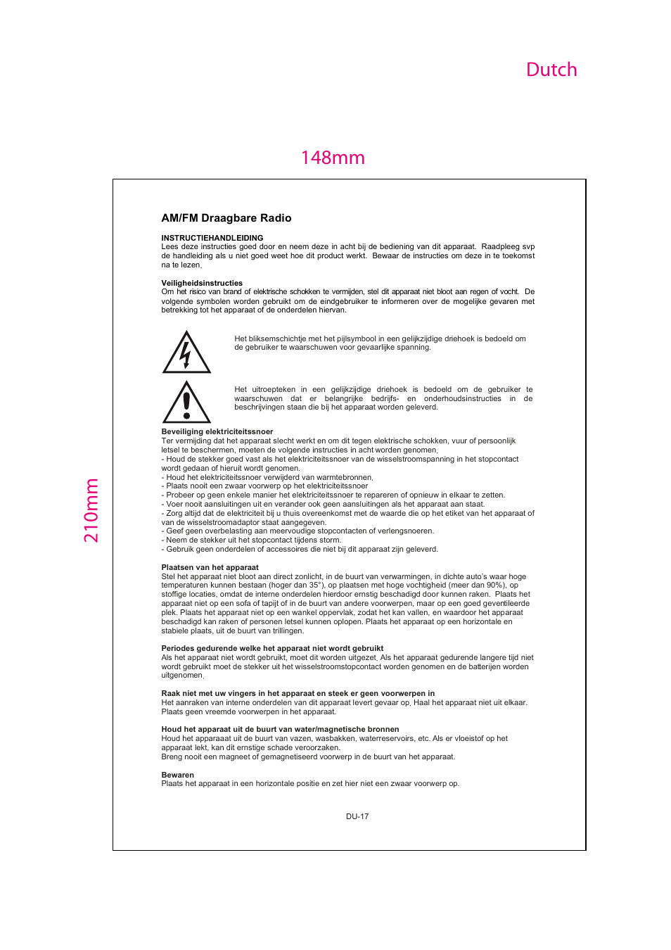Ib -rps700 dutch | Mpman RPS700 User Manual | Page 18 / 25