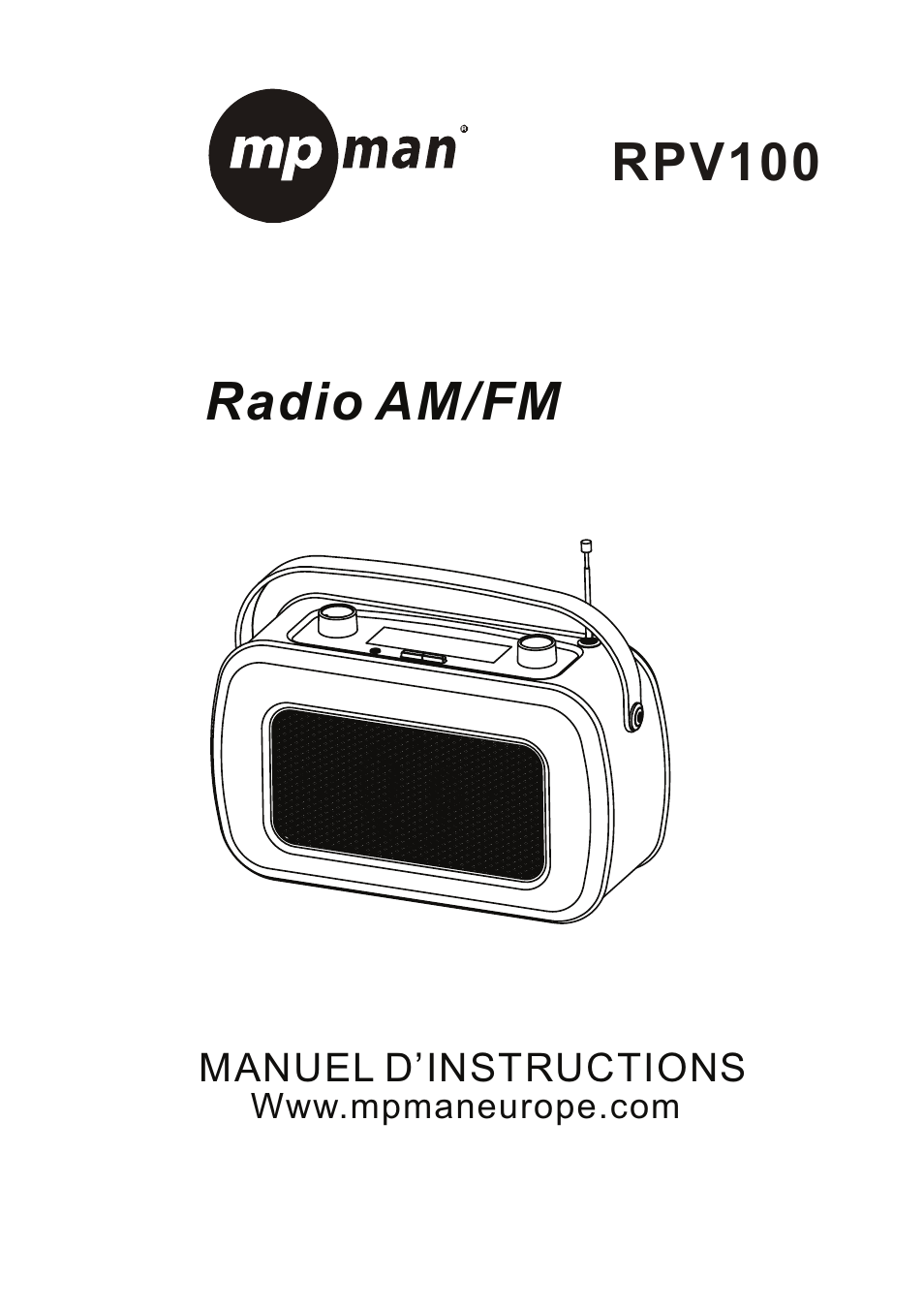 Radio am/fm, Rpv100 | Mpman RPV100 User Manual | Page 11 / 30