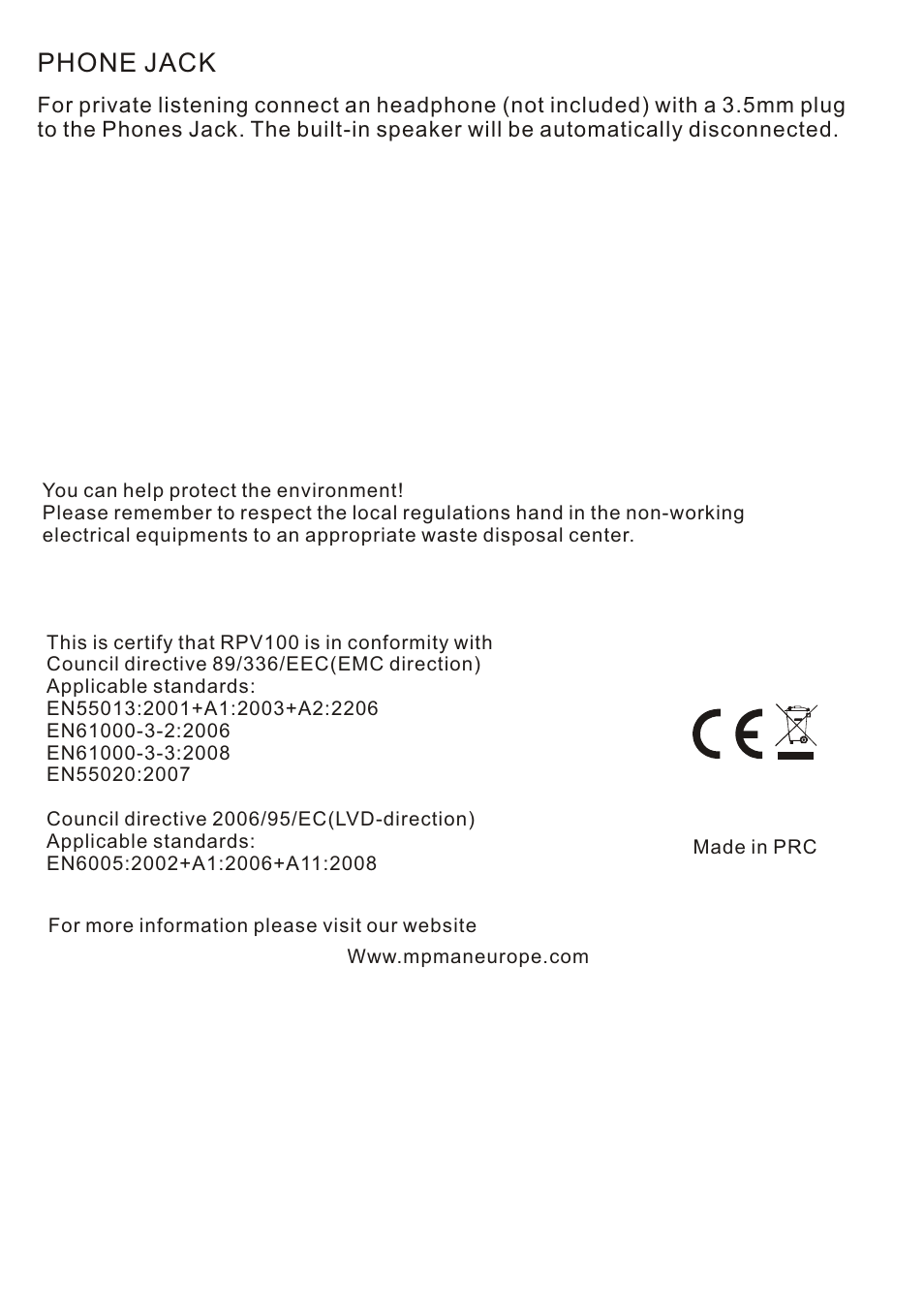 Mpman RPV100 User Manual | Page 5 / 30