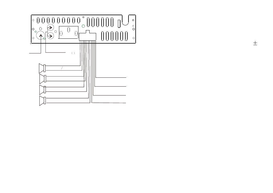 Wiring diagram, Specifications, Radio sensitivity | Mpman CR50 User Manual | Page 3 / 6