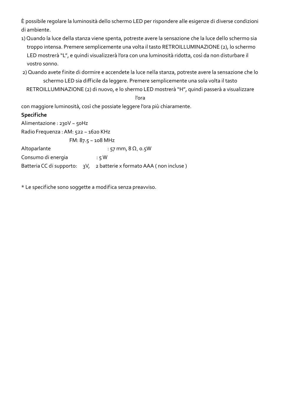 Specifiche | Mpman FRA202 User Manual | Page 37 / 58