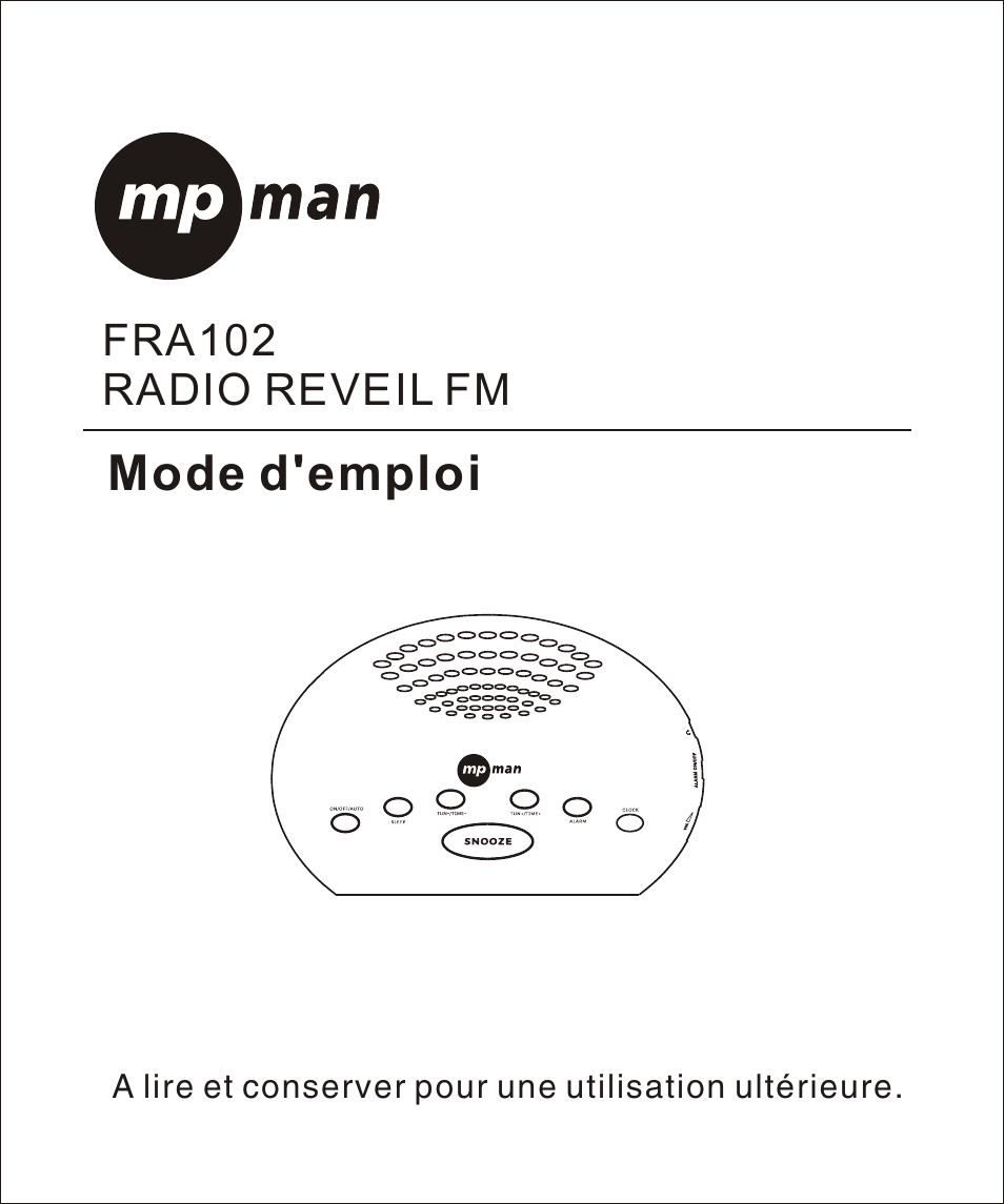 页面 7, Mode d'emploi | Mpman FRA102 User Manual | Page 7 / 32