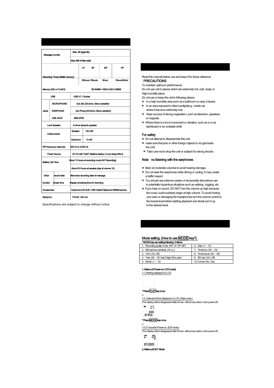 Mpman ICR300 User Manual | Page 5 / 6