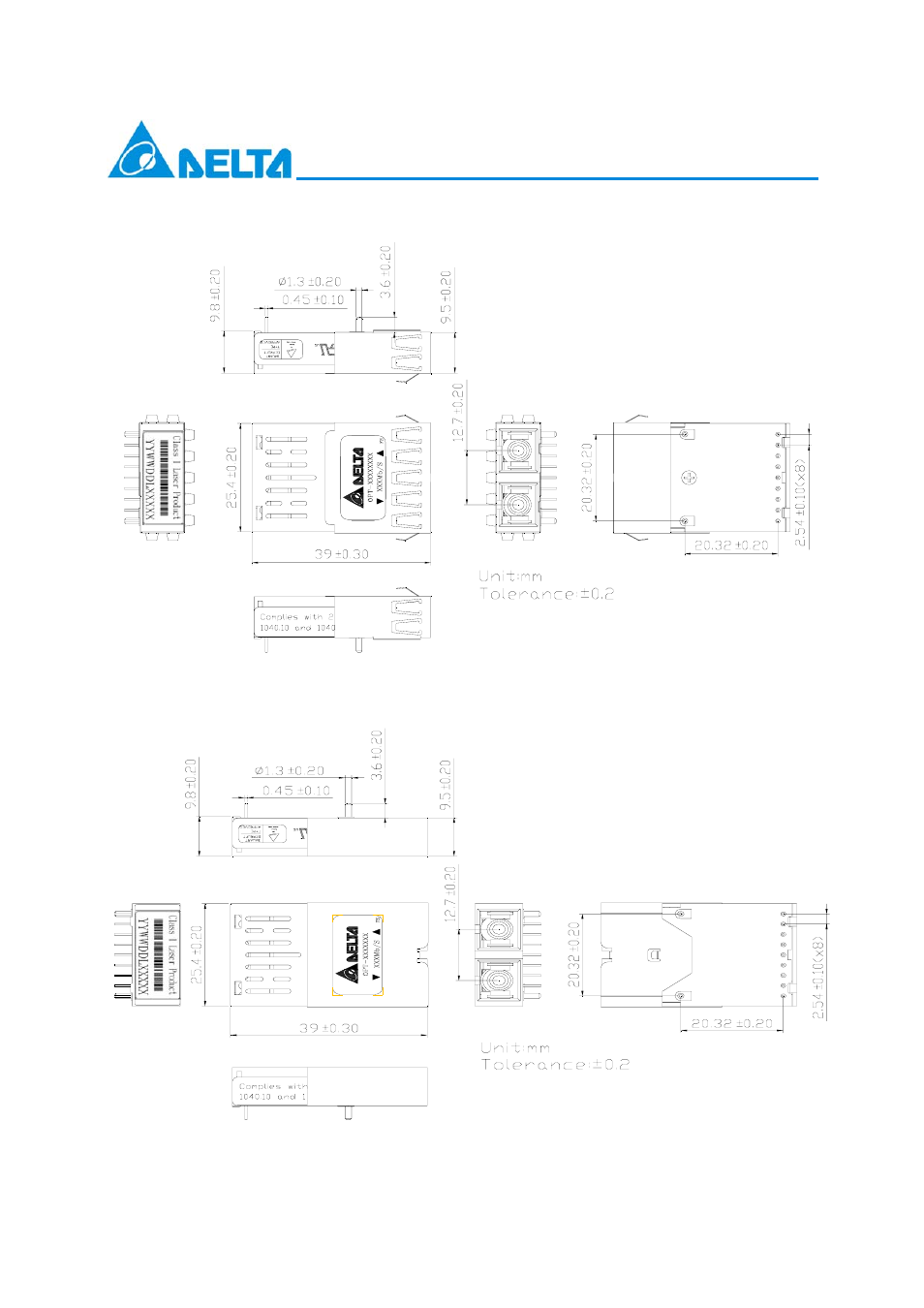 Delta Electronics OPT-1250xxxx Series User Manual | Page 9 / 11