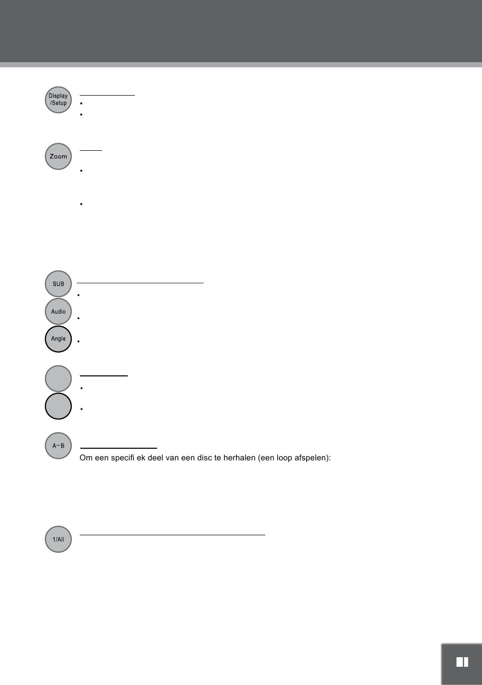Functies speler | Mpman PDV2000 User Manual | Page 133 / 141