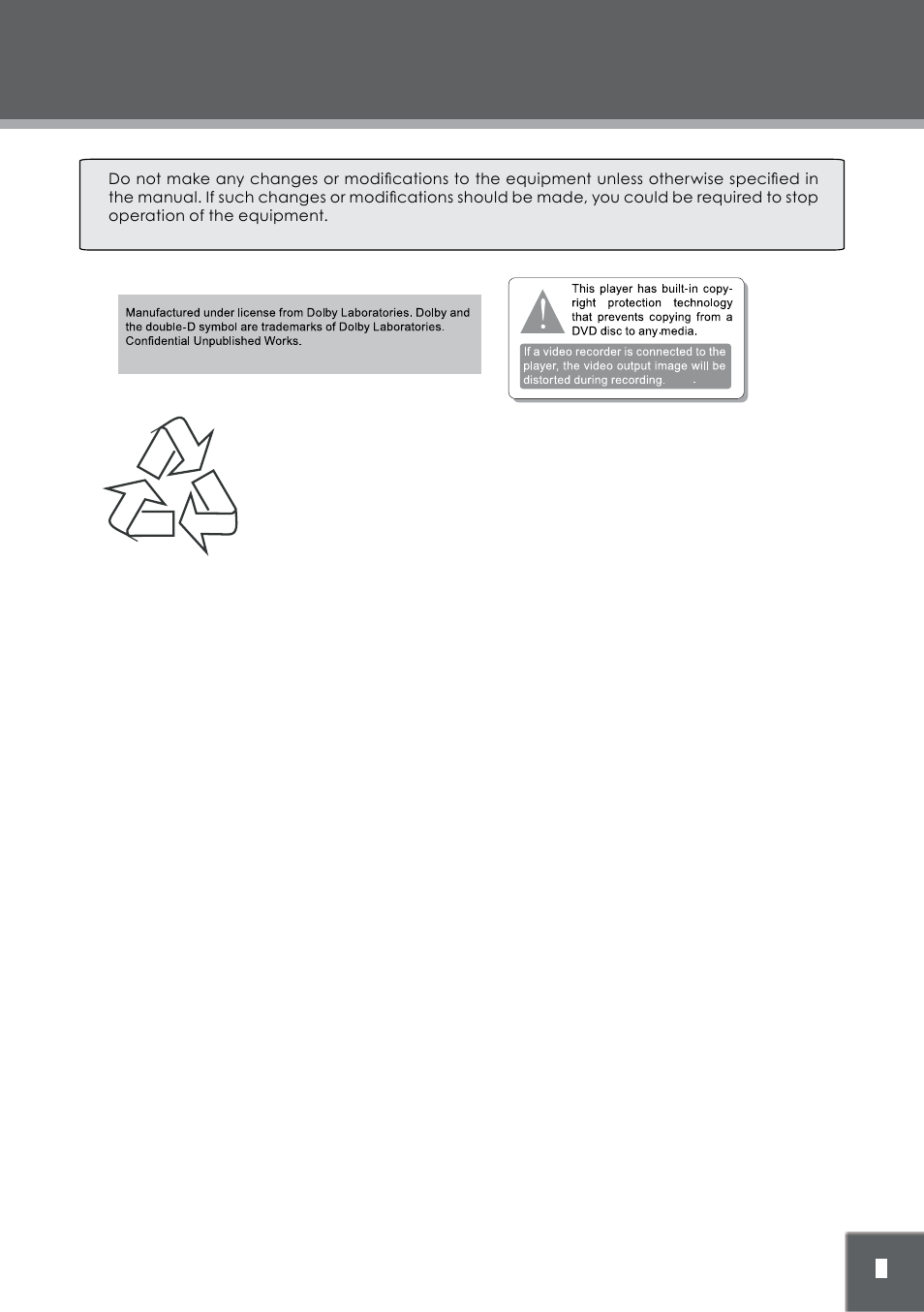 Precautions | Mpman PDV2000 User Manual | Page 3 / 141