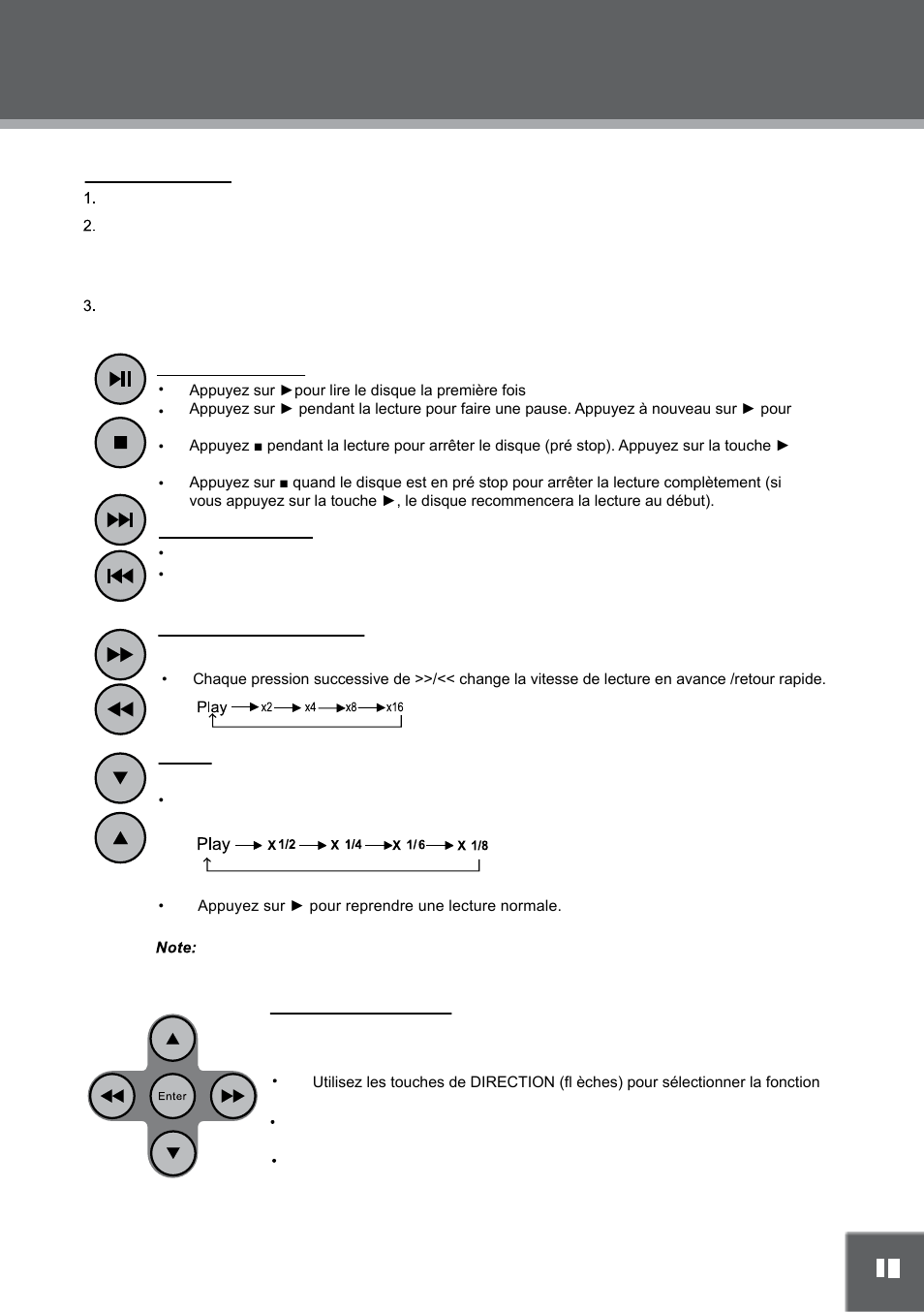 Fonctionnement general | Mpman PDV2000 User Manual | Page 47 / 141