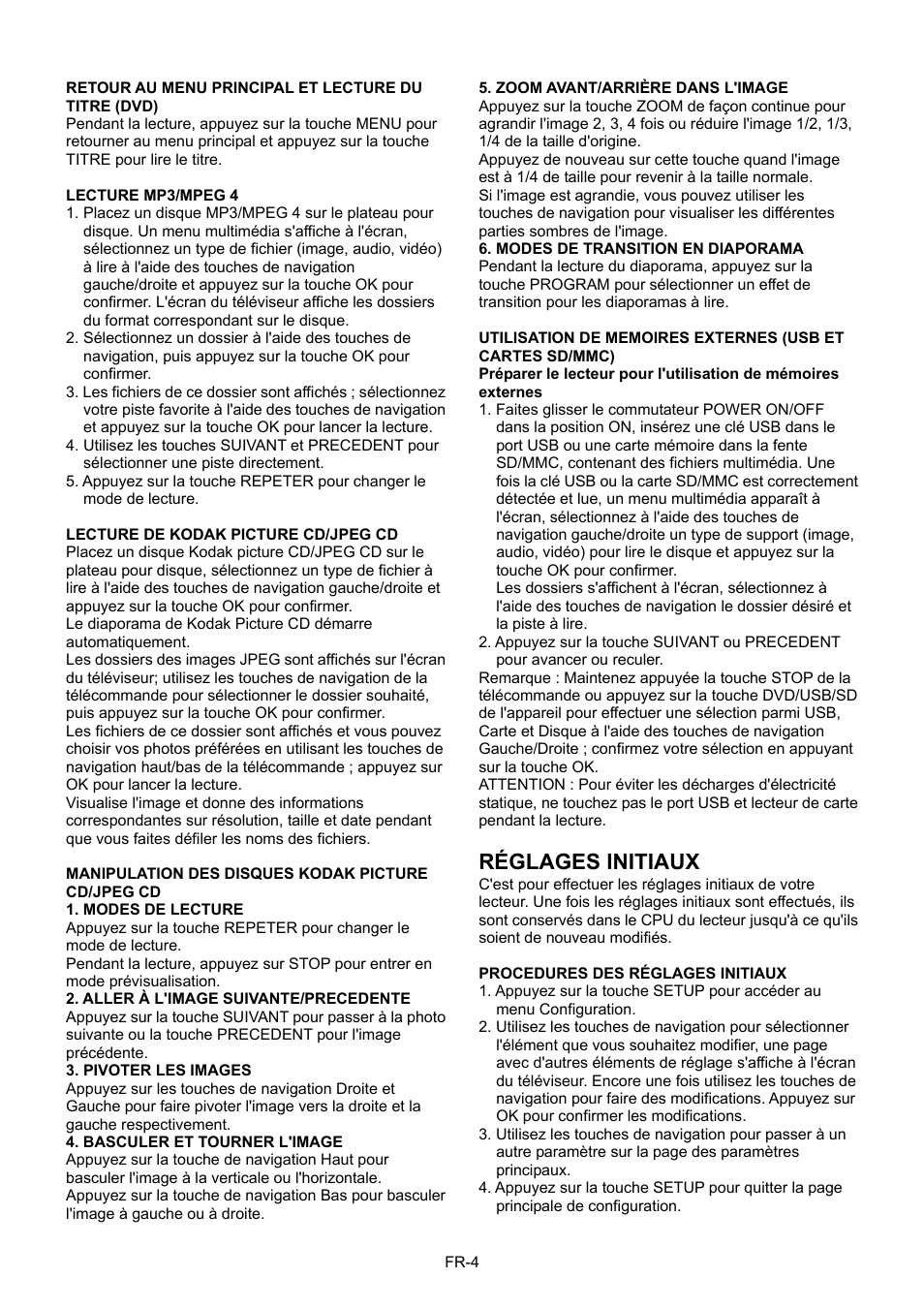 Réglages initiaux | Mpman PDVS7013 User Manual | Page 13 / 48