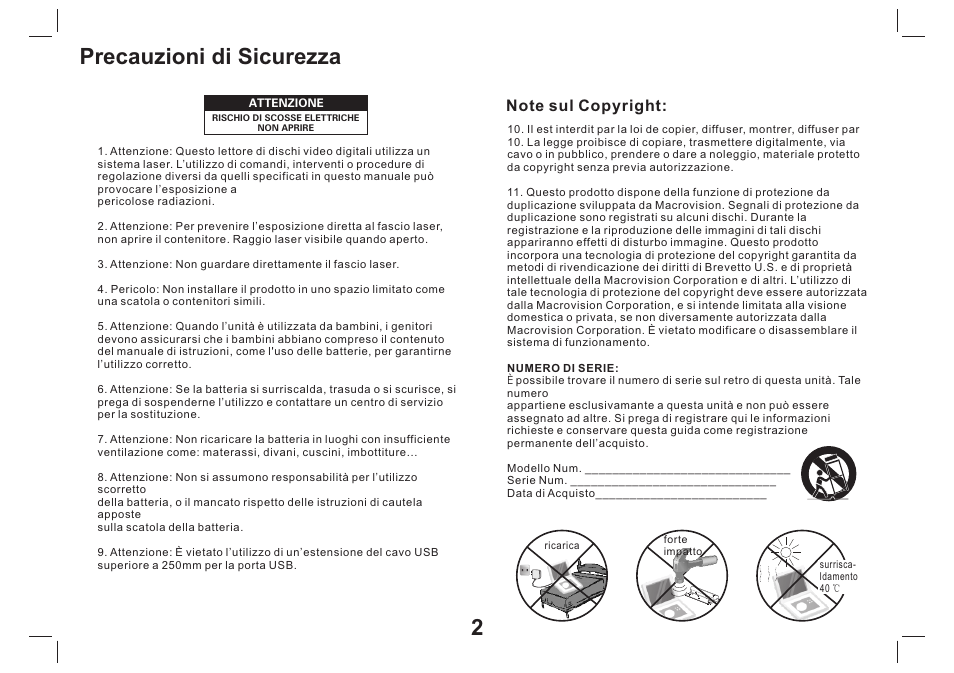2precauzioni di sicurezza | Mpman PDVS9330G User Manual | Page 33 / 40