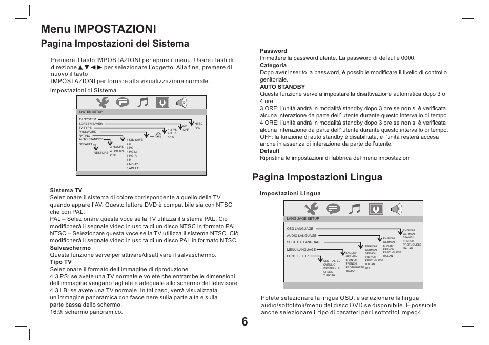 Menu impostazioni | Mpman PDVS9330G User Manual | Page 37 / 40