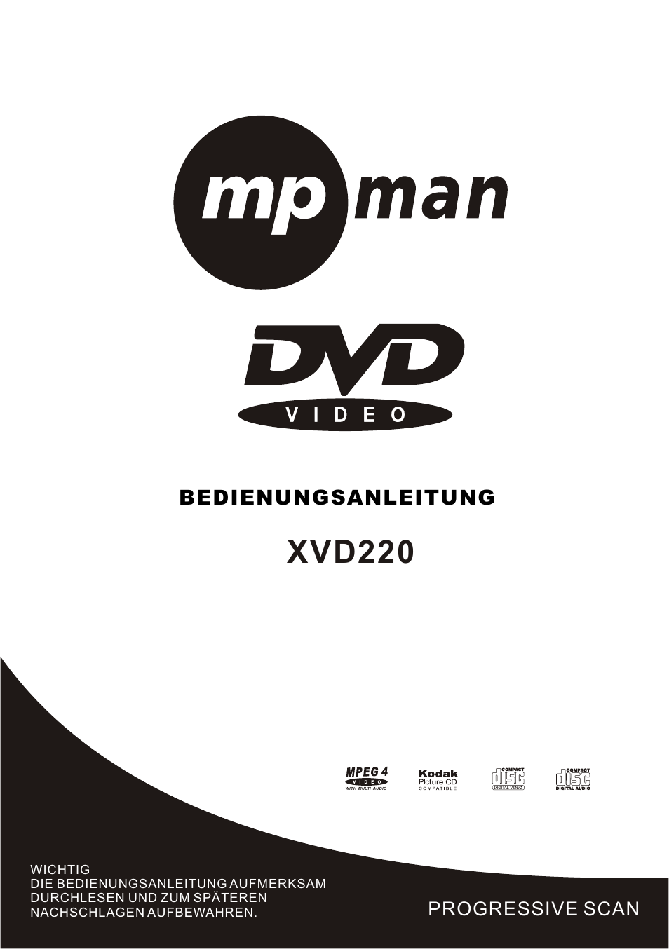 Xvd220 manual德国说明书.pdf, 页面 1, Xvd220 | Bedienungsanleitung | Mpman XVD220 User Manual | Page 21 / 43