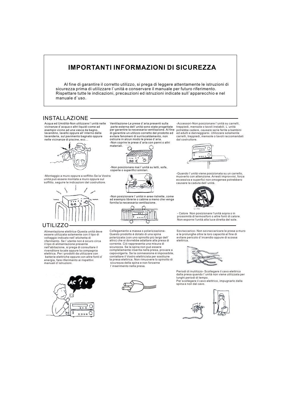 页面 2, Importanti informazioni di sicurezza, Installazione | Utilizzo | Mpman XVD220 User Manual | Page 33 / 43