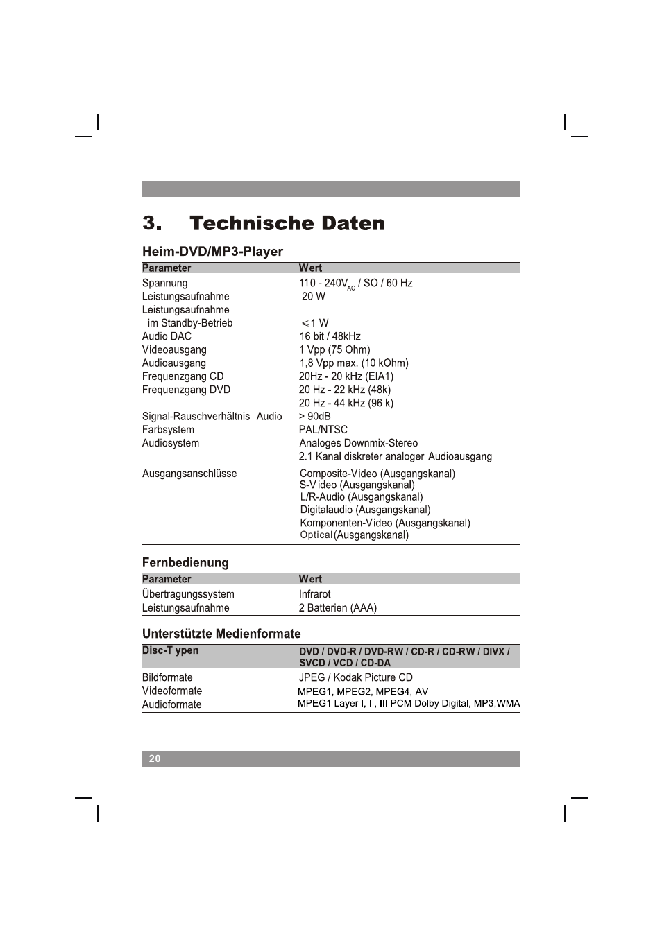 页面 22 | Mpman 540DVD User Manual | Page 22 / 44