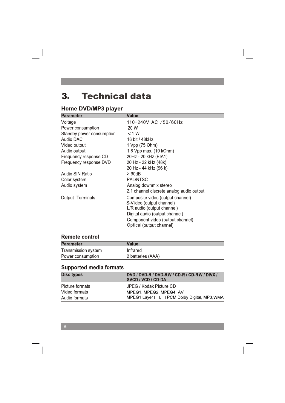 页面 8 | Mpman 540DVD User Manual | Page 8 / 44
