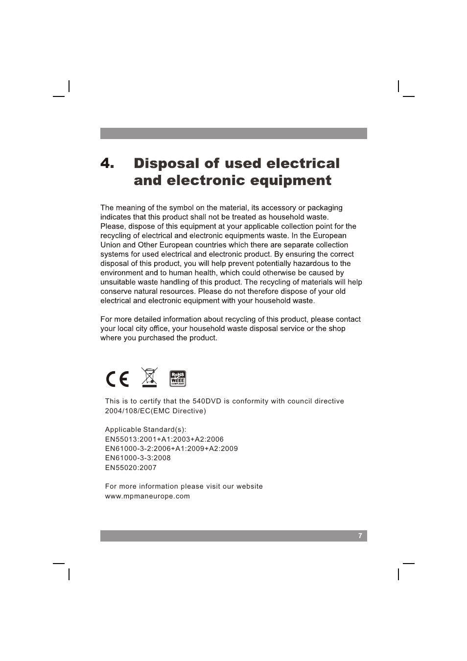 页面 9 | Mpman 540DVD User Manual | Page 9 / 44