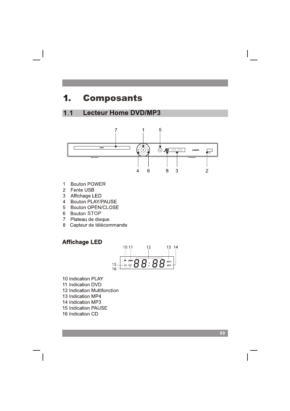 页面 11 | Mpman XVD360 HDMI User Manual | Page 11 / 44